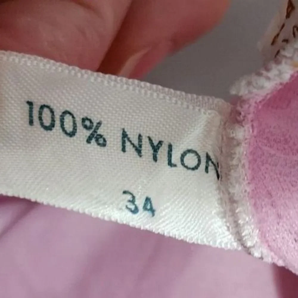 Vintage CAROL BRENT‎ Sleeveless Lingerie Nightgown Dress Lace/Satin Pink Size 34